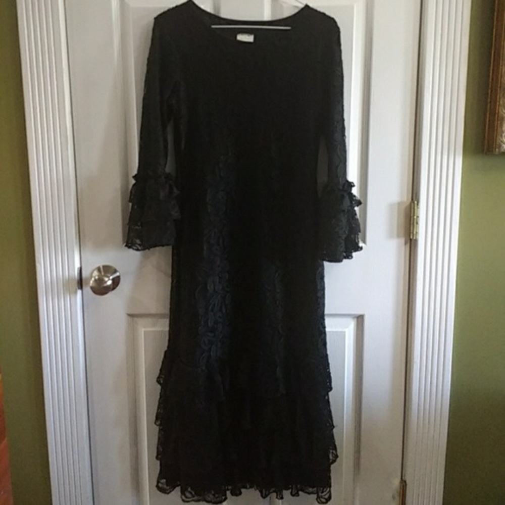 Black Lace Ruffle Zadie B’s Dress